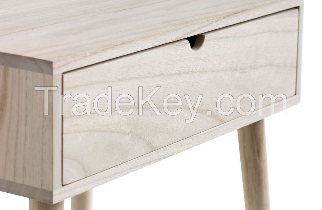 Bedside table American solid wood furniture simple natural color table