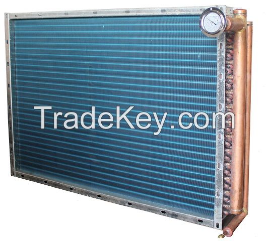 cooling coil with dehumidification, water still cooling coil, evaporator cooling coil, chilled water heat exchanger