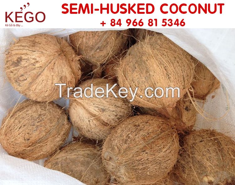 New Crop Semi-husked Coconut From Vietnam For Sale