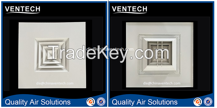 Hvac ventilation used aluminum square ceiling diffuser