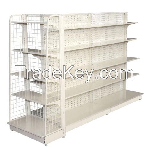 Supermarket shelves perforated backpanel