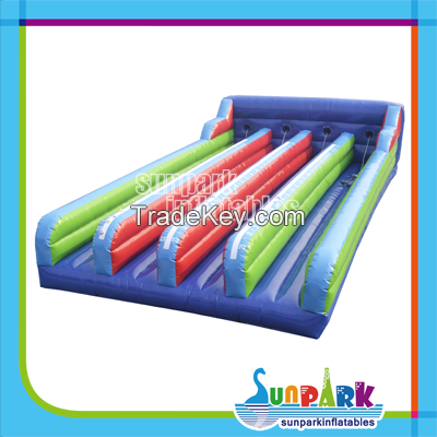 Four Lanes Inflatable Bungee Running Course