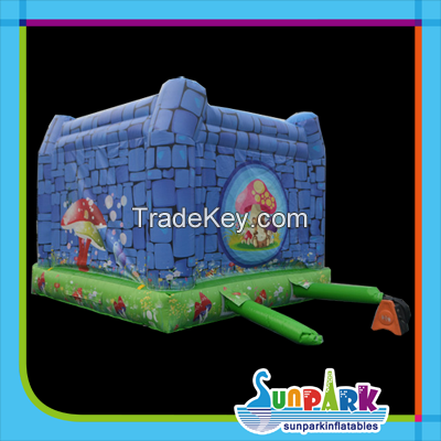 Kids Jumper Inflatable Combo Bouncers with Mushroom Theme