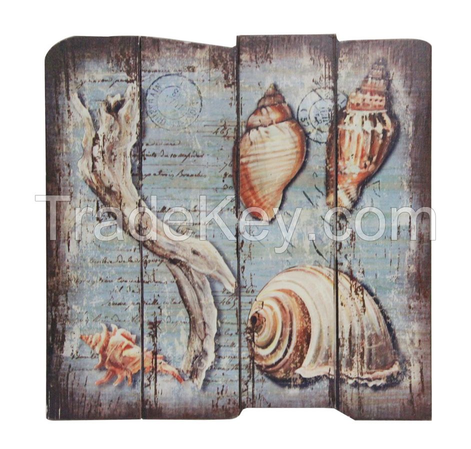 Seaside wood sign wall art