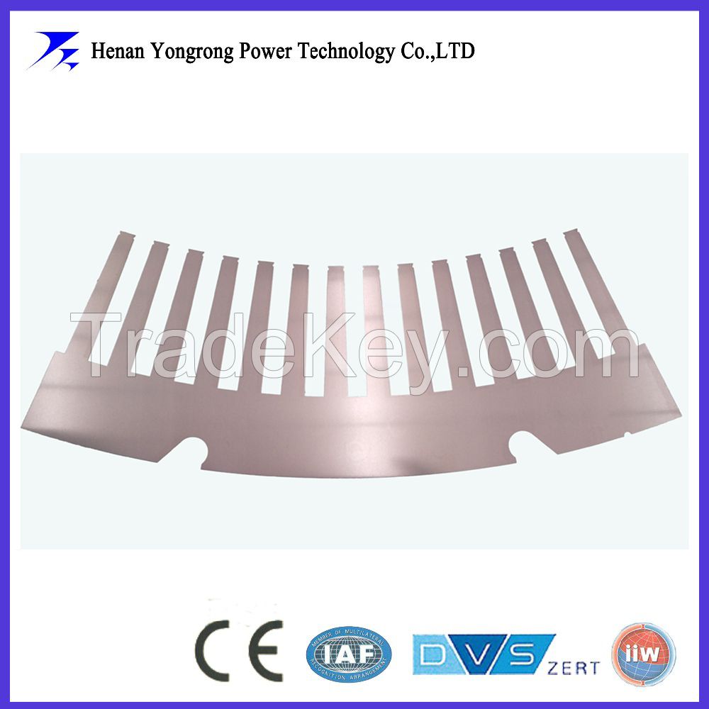 Segment stator laminations for generator stator core