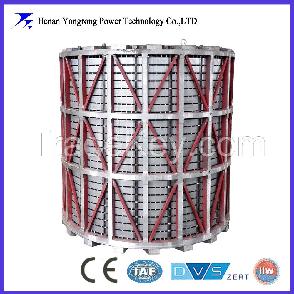 Wind turbine stator core