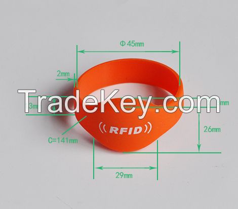 RFID oval silicone wristband