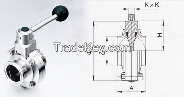 SANITARY CLAMPED BUTTERFLY VALVE