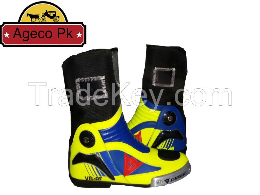 VR46 Motorbike Leather Shoes Motorcycle Racing leather boots