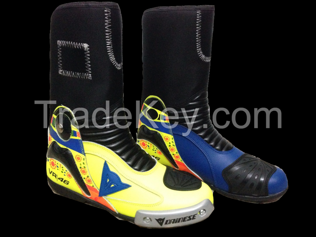 VR46 Motorbike Leather Shoes Motorcycle Racing leather boots