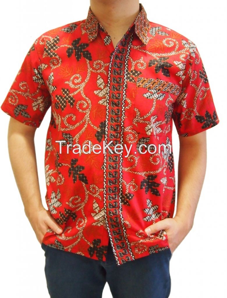 Men Batik Short Sleeve Shirt