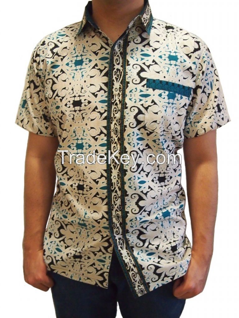 Men Batik Short Sleeve Shirt