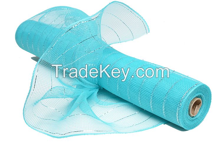 21inch*10yard turquoise plastic strip christmas deco mesh for 20S22