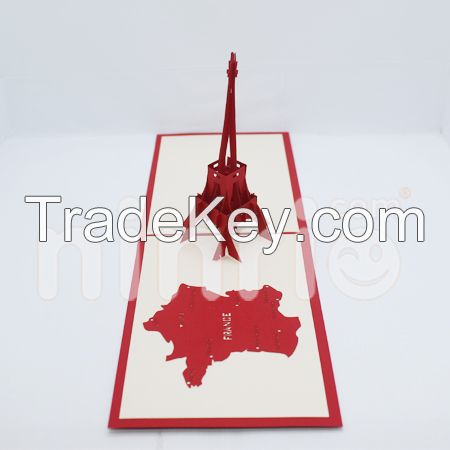 Eiffel tower 3d pop-up card