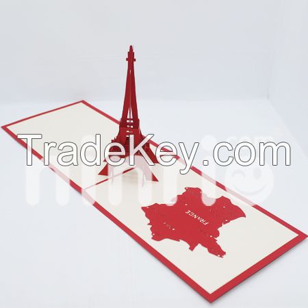 Eiffel tower 3d pop-up card