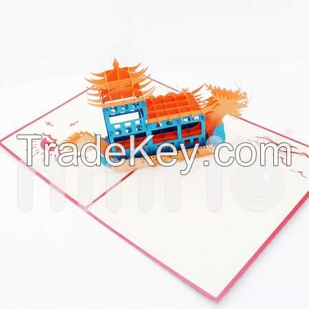 Dragon boat 3d pop-up card