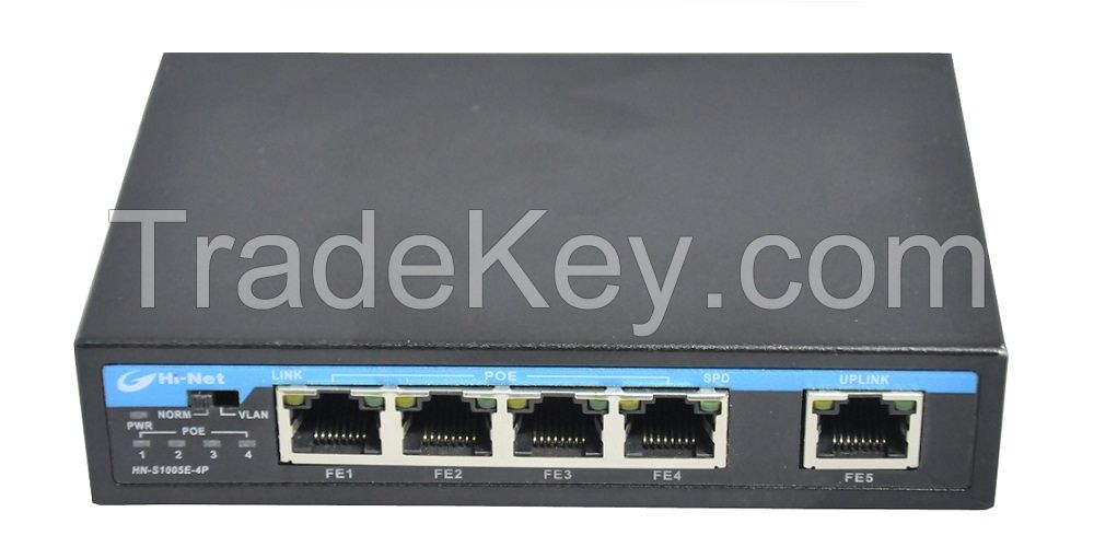 5 port 100M unmanaged PoE Switch