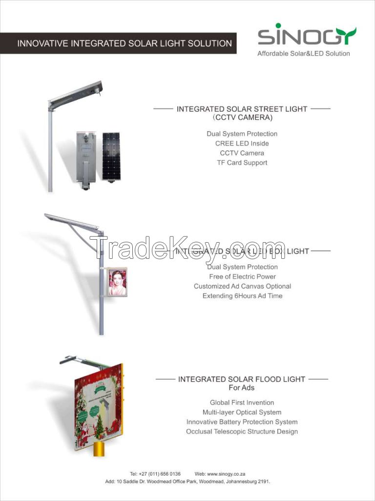 Integrated Solar street light