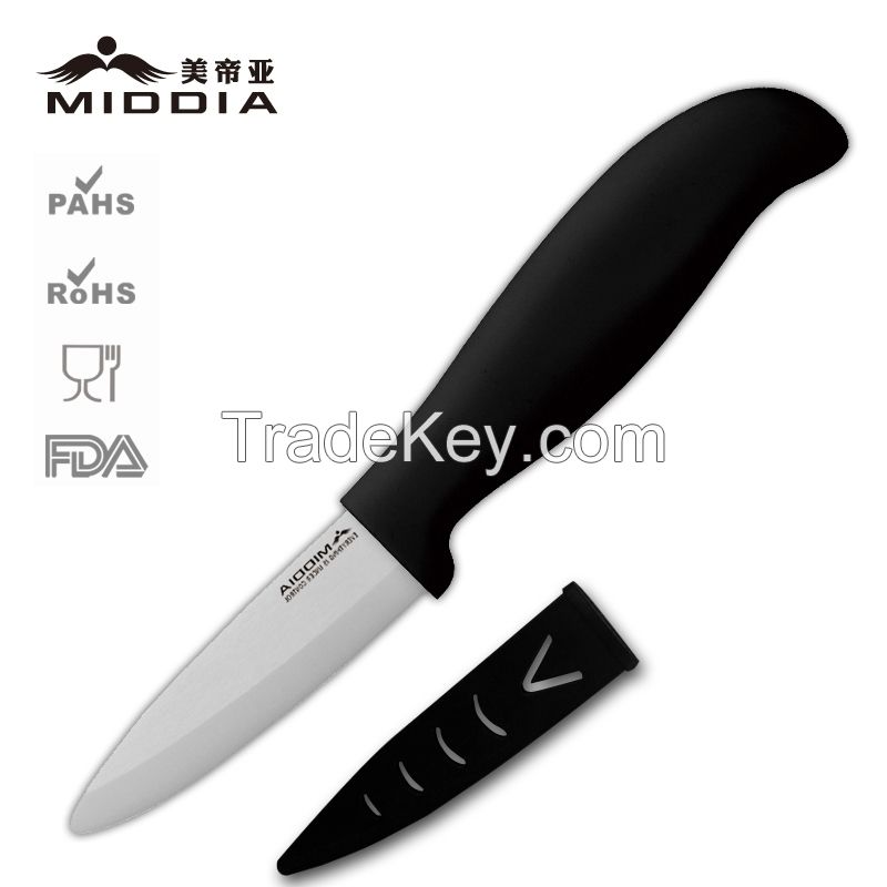 Good Quality 3&amp;quot; Ceramic Paring Knife with Sheath Factory Price