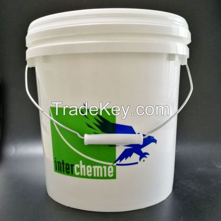 wholesale food grade clear round 10L plastic bucket