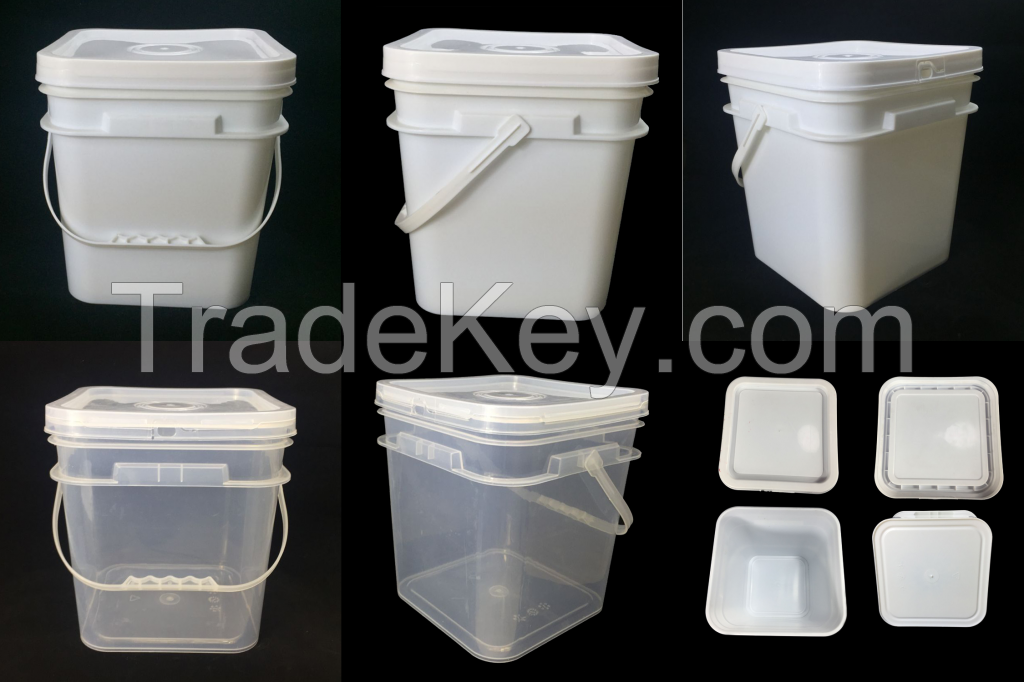 Wholesale food grade square   8L,10L  plastic bucket