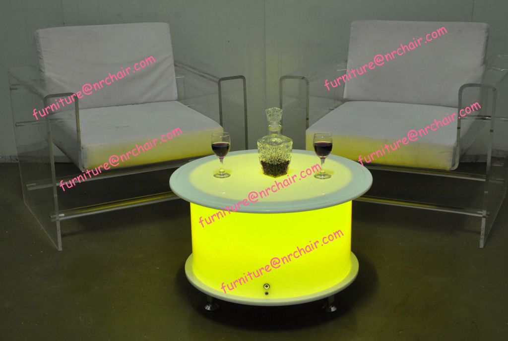 acrylic LED coffee table