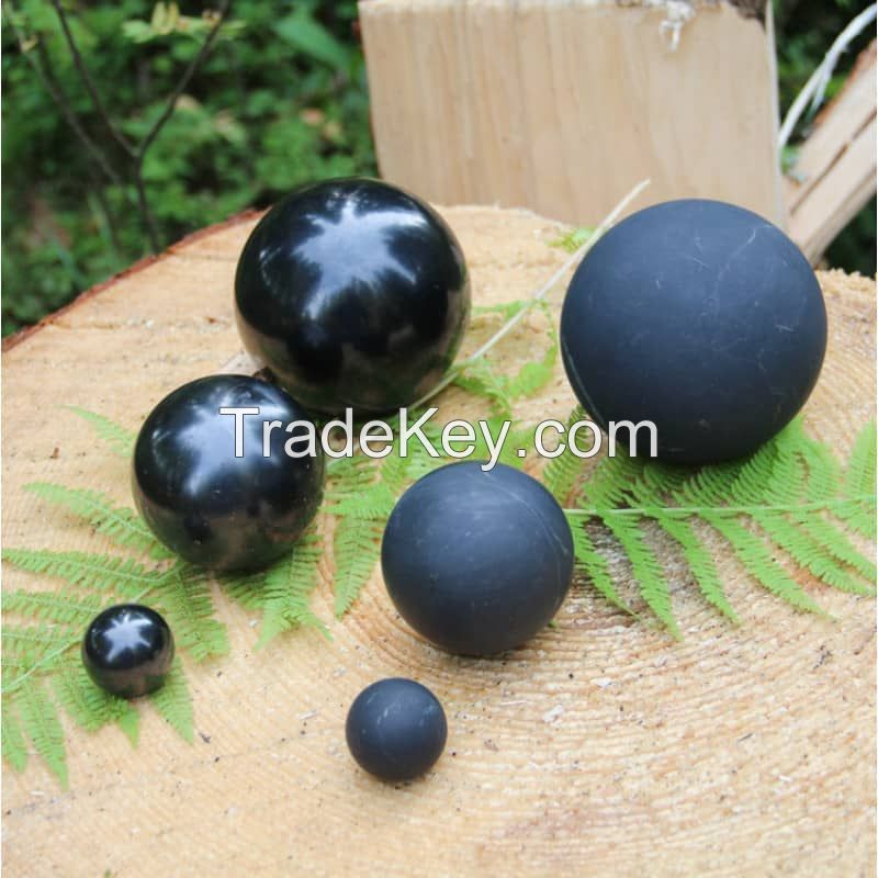 Polished shungite sphere 50 mm