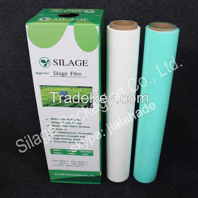 Professional Factory, Silage Film for EU, 100% LLDPE, 250/500/750mm, plastic wrap film,round silage film 