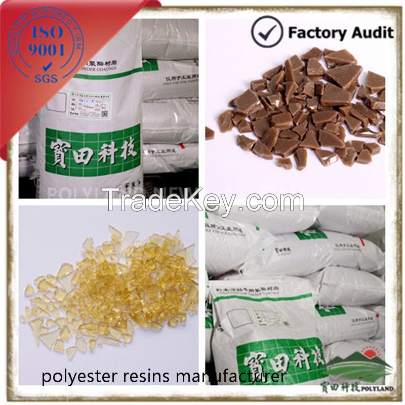 Hybrid polyester resin for powder coating