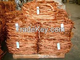 Pure and Top Quality Copper Wire Millberry Scrap 99.9% 