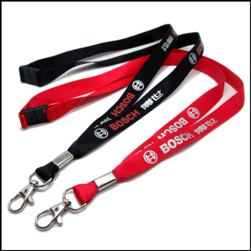 Printed customize logo polyester and nylon lanyards for promotion