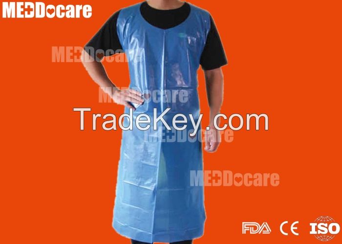 Homeuse Clean Beauty Salon Dailyuse Waterproof Poncho Disposable Plastic PE Aprons for Adults