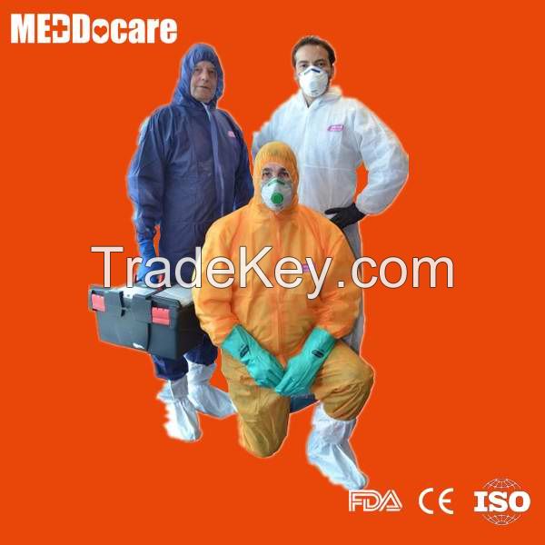 Disposable boiler suit protective nonwoven SMS PP white work coverall