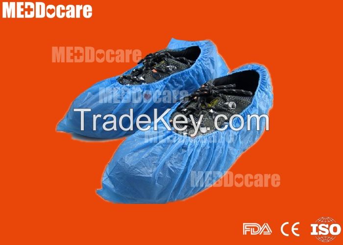 Anti-skid Waterproof Disposable Blue Plastic PP SMS PE CPE Shoe Covers