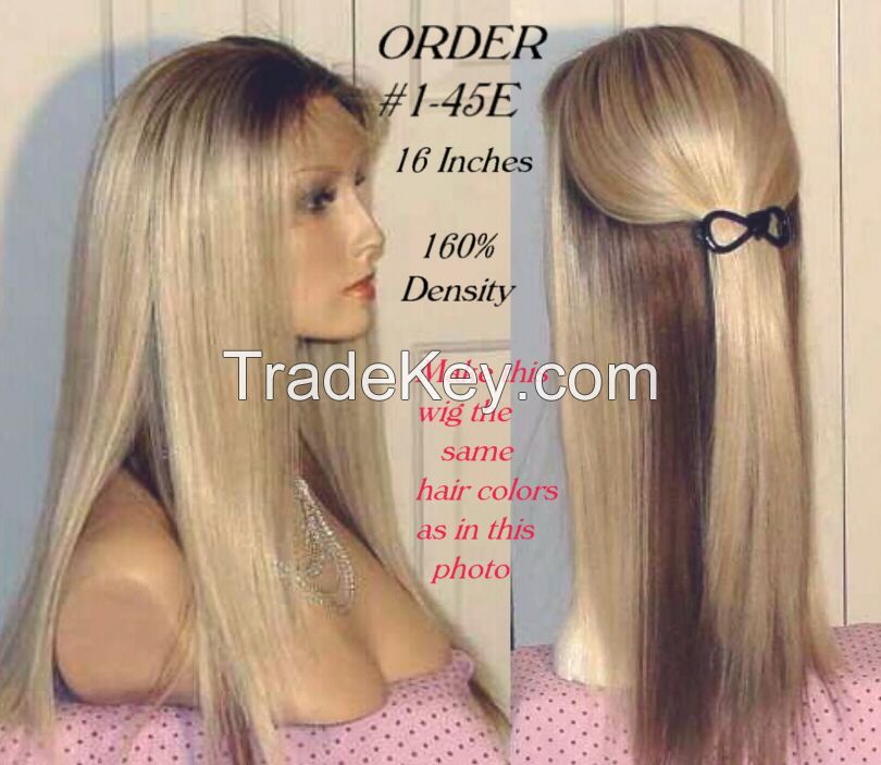 Sell Custom order full lace wigs top quality