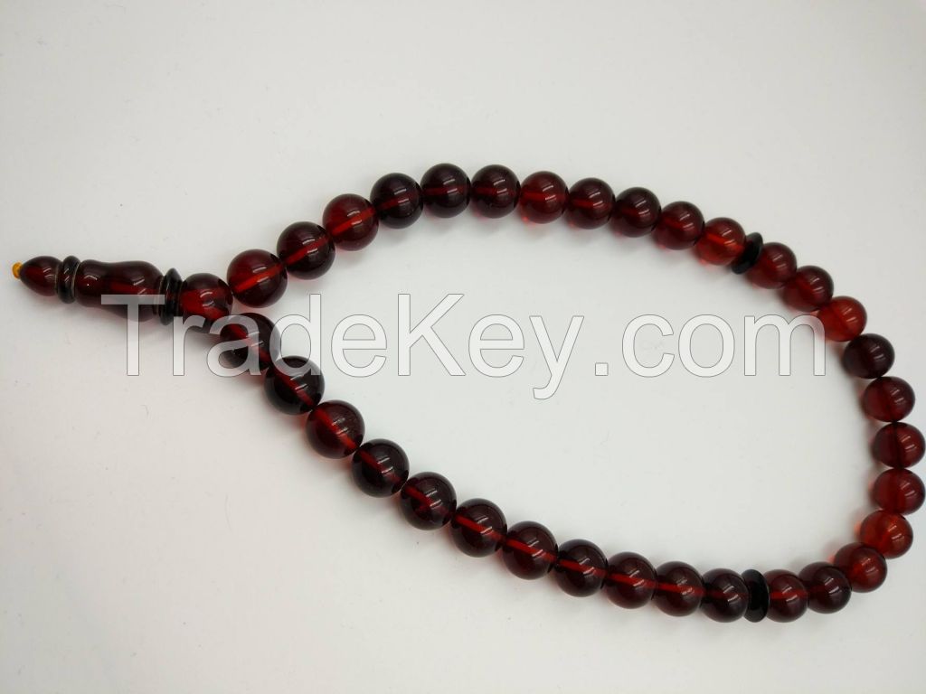 Islamic Muslim Prayer 33 beads Tasbih Misbahah Tespih baltic amber from Poland