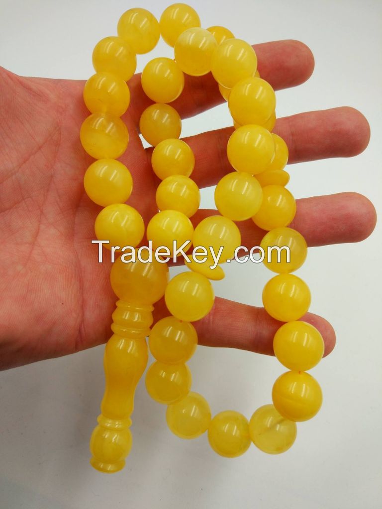 Islamic Muslim Prayer 33 beads Tasbih Misbahah Tespih baltic amber from Poland