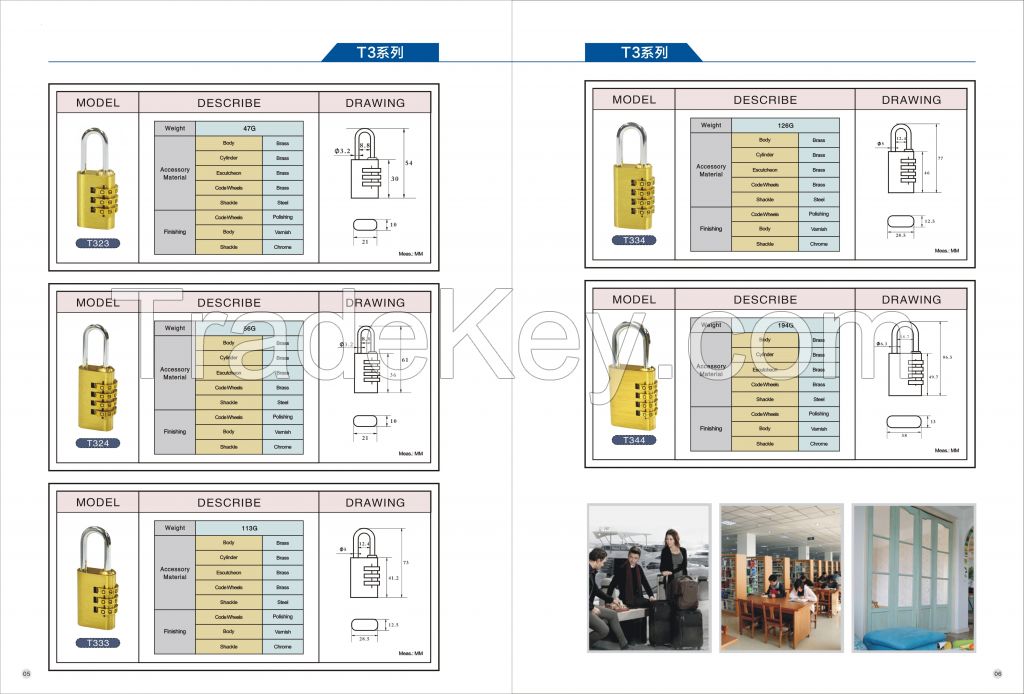 Combination brass padlock best quality by  Shandong Keep Intl Trading Co.Ltd