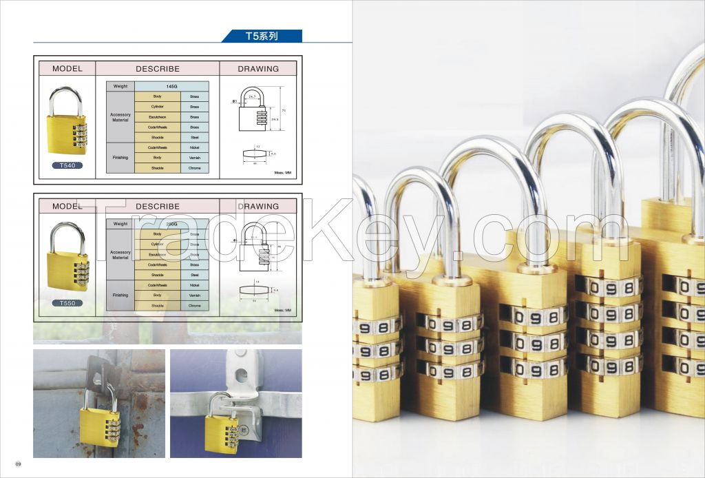 Combination brass padlock best quality by  Shandong Keep Intl Trading Co.Ltd 