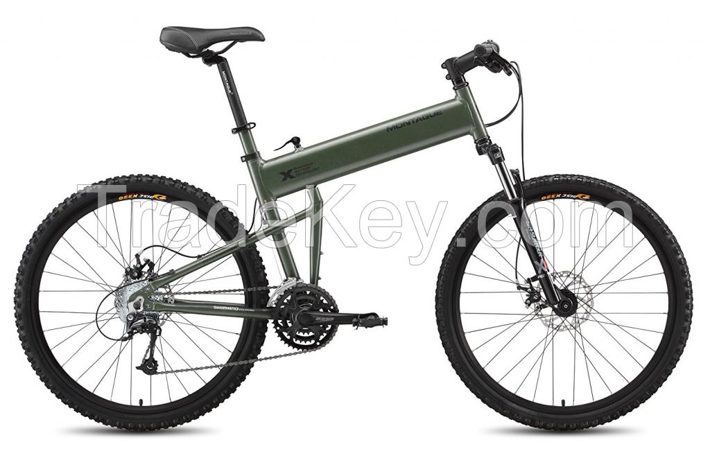 Montague 20-Inch Paratrooper Pro Folding Bike, Matte Black