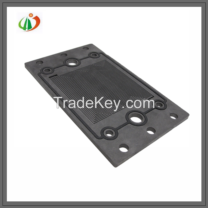 Graphite bipolar plate for hydrogen PEM fuel cell