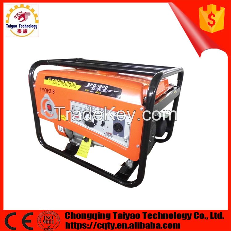 3 kw Ac single phrase electrical starting gasoline generator for home use