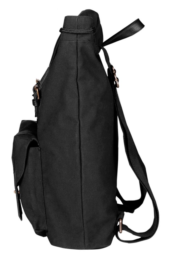 Heavy Canvas Mens' Backpack (Black)