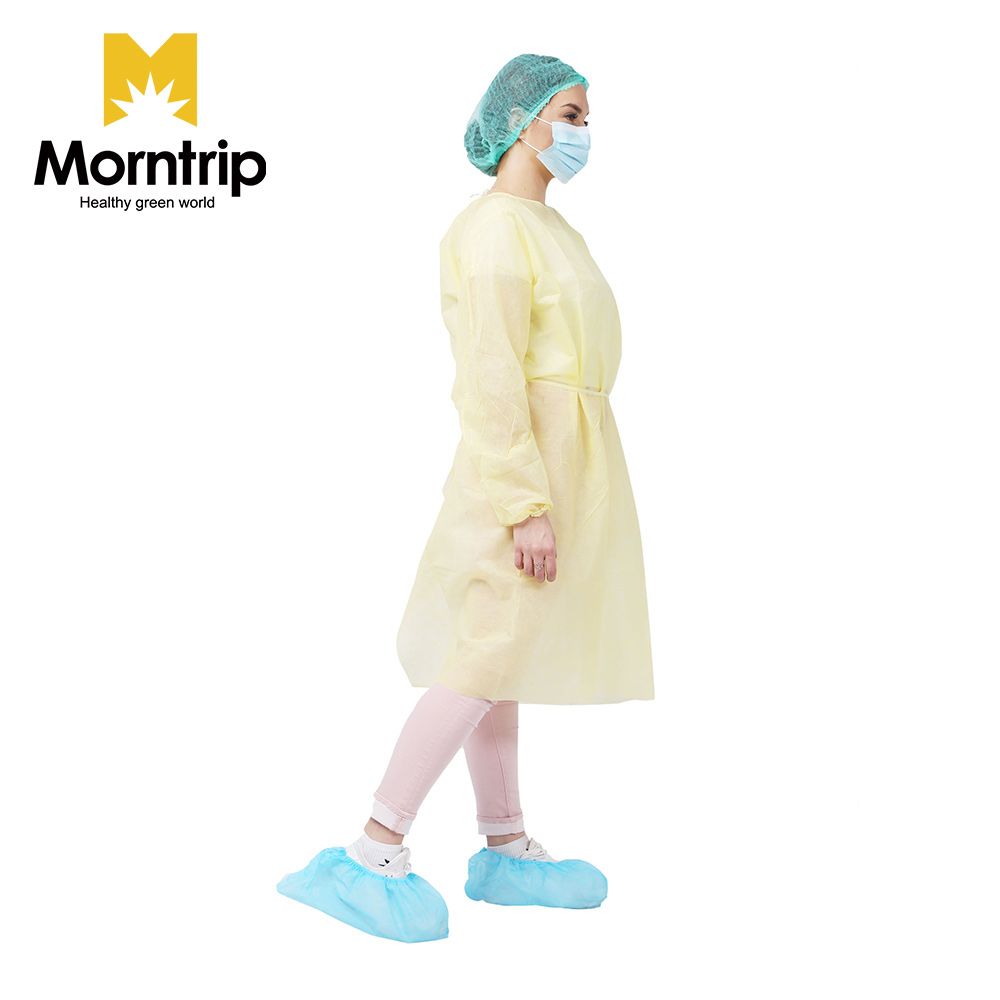 Medical Laboratory Impervious Disposable Yellow Isolation Sterile Gown