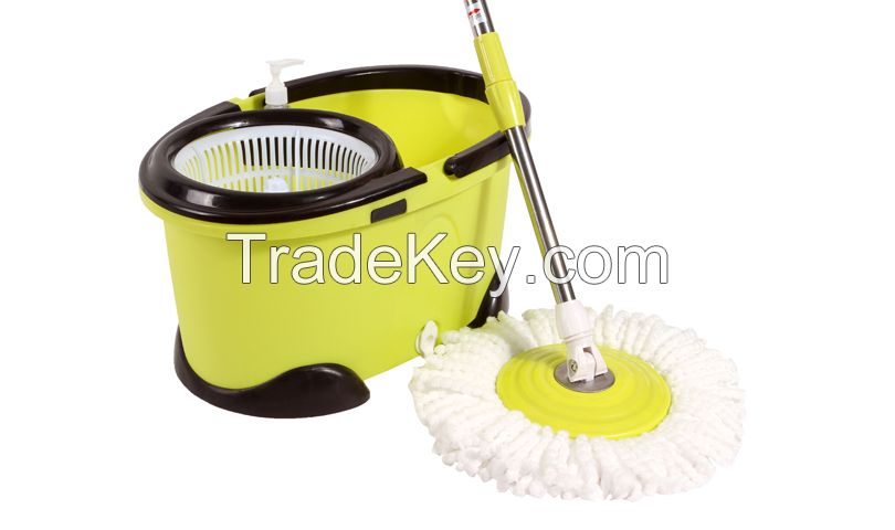 Microfiber Spining Magic Spin Mop W/bucket 2 Heads Rotating 360&Acirc;&deg; Easy Floor Mop