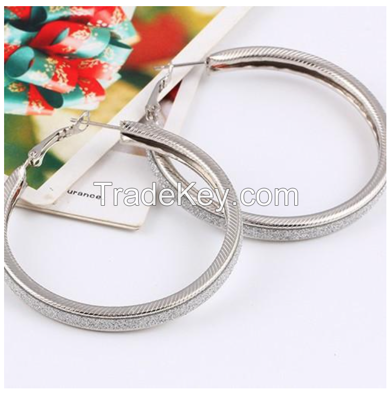 Big Circle Hoop Earrings