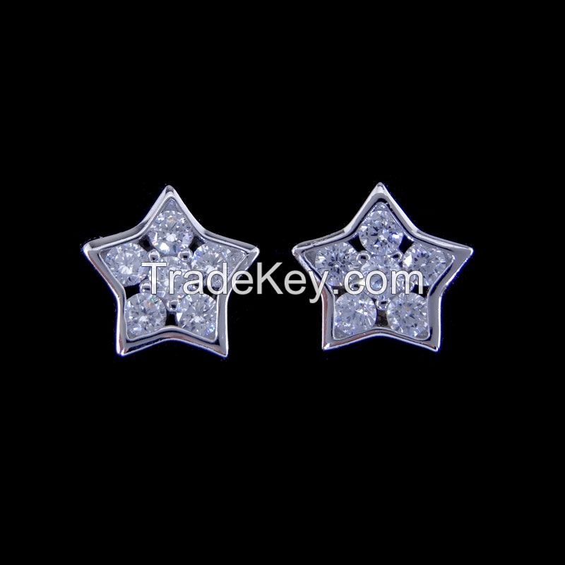 925 Sterling Sliver Earring(CZ stone)