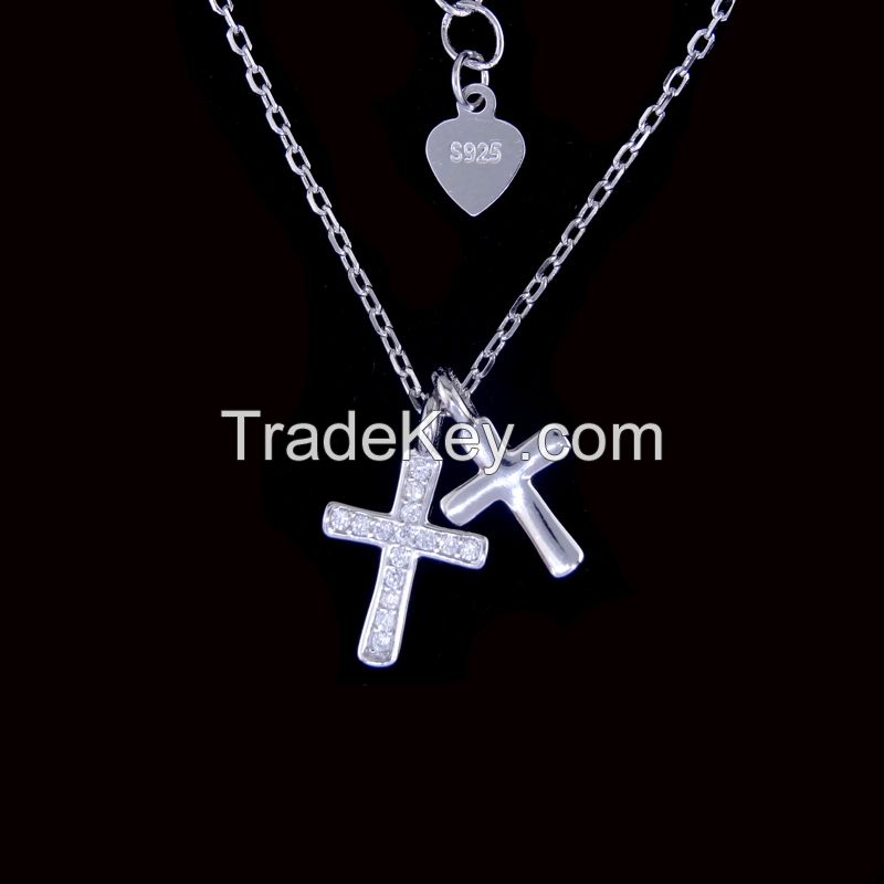 925 Sterling Silver Necklaces(CZ Stone)