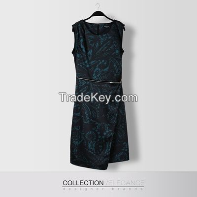 casual sleeveless printed dress