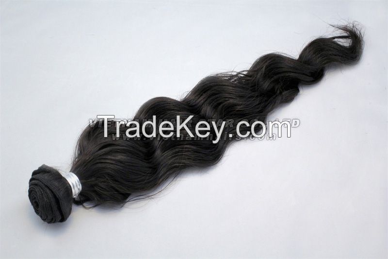 Single drawn Curly Weft Hair